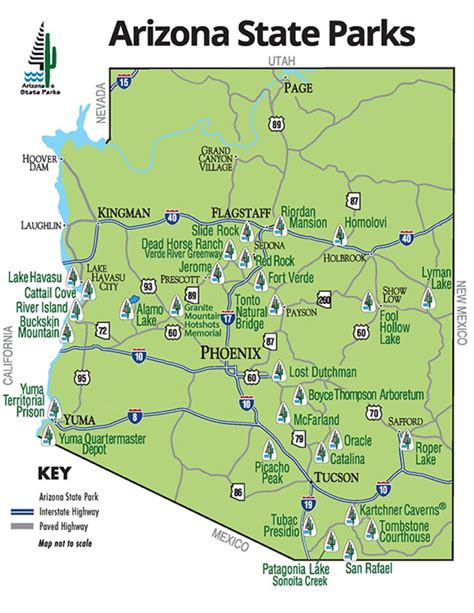 arizona state parks map.
